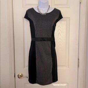 Gray and black pencil dress